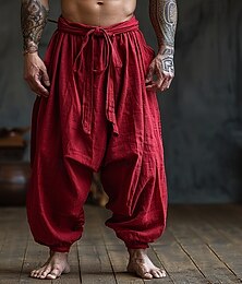 levne -Retro Středověké Renesanční Pirátské kalhoty Šňůrky Pevná barva Pánské Pirát předvečer Všech svatých Karneval Dovolená Běžné / Denní LARP Dospělé Kalhoty Jaro léto