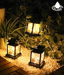 economico -Lanterna solare retrò Lampada solare da giardino per esterni IP65 Impermeabile Candela Giardino Balcone Albero Cortile Vacanza Campeggio Decorazione paesaggistica