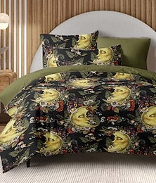 voordelige -Mandala Bohemian Dekbedovertrek Volledige Maat Bed Set Katoenen Bed Sets Dekbedovertrek Zacht Lichtgewicht Dekbed Cover met 2 Kussenslopen voor Zomer Lente Zon en Maan