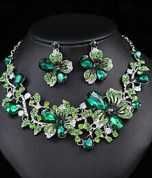 abordables -Boucles d'oreilles 1 ensemble Alliage Boucles d'oreilles Collier Femmes Luxe Parure de Bijoux Pour Festival