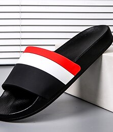 abordables -sandales sportives à enfiler pour hommes à rayures rouges et blanches - des chaussures audacieuses pour les loisirs et les activités de plein air