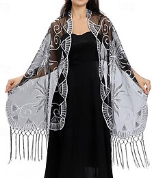 abordables -Écharpe Femme Élégant Sans manches Polyester Boléros de Mariage Avec Gland Pour Soirée Printemps & Été