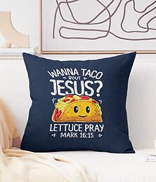 economico -Copripiumino Decorativo di Pasqua Gesù 1PC Cuscino Quadrato Morbido per Divano per Camera da Letto Soggiorno Sedia Nera Rossa Blu