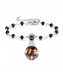 billiga -Personlig Fotoprojektion Armband Anpasad Bästa Gåva till Mamma – Anpasad Mors Dags Gåva Elegant Smycke för Mamma Mormor Fru Flickvän för Födelsedag Årsdag Jul