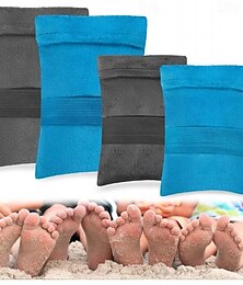 זול -שקית להסרת חול חיצונית, מגבת לניקוי חול חוף, מגבת פילינג מתייבשת במהירות להסרת חול, תיק לשימוש חוזר ללא חול לחוף, חופשה, מחנאות