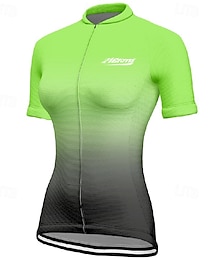 economico -Per donna Maglia da Ciclismo Manica Corta Bicicletta Maglietta Maglia con 3 tasche posteriori Mountain Bike MTB Traspirante Asciugatura Rapida Design Anatomico Assorbente Giallo Rosso Blu Sfumatura