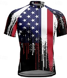 economico -Per uomo Maglia da Ciclismo Manica Corta Bicicletta Maglietta Maglia con 3 tasche posteriori Mountain Bike MTB Traspirante Asciugatura Rapida Design Anatomico Assorbente Bianco Blu marino Grigio