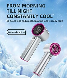 economico -Ventilatore portatile ad alta velocità vento ultra-alto 1–100 velocità senza scatti display digitale LED controllo touch intelligente laccetto anti-perso