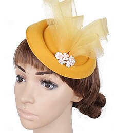 economico -Cappello Fedora in Sinamay per Corso di Cavalli Vintage Carino con Copricapo Floreale