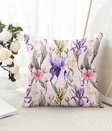 economico -Copertura per cuscini decorativi floreali 1PC morbida fodera in cotone quadrata per cuscino di divano per camera da letto soggiorno poltrona