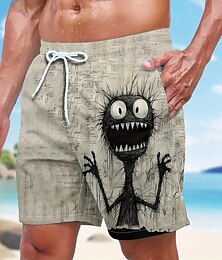 olcso -Férfi Állat Vicces Úszónadrágok Deszkás short Közepes csípő Utcai sikk Hawaii Tengerparti nyaralás Oldalzsebek Hálós bélés Elasztikus húzózsinóros derékrész Tervező Ruházat
