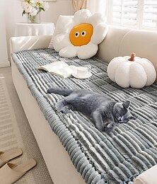 abordables -Housse de canapé lavable pour chiens, housses de canapé duveteuses pour animaux de compagnie pour canapé, housses de canapé à coussins pour canapé à 3 coussins, adaptées aux animaux de compagnie, antidérapantes
