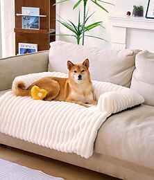 billige -kjæledyrsofatrekk for sofa, beroligende hundeseng for sofa, myk plysj hundesofamatte for møbelbeskytter for store middels små hunder og katter