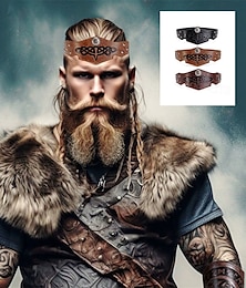 お買い得  -レトリ／ヴィンテージ 中世 ルネッサンス 王冠 ヘッドバンド 戦士 バイキング 男性用 バイキング ハロウィーン カーニバル 性能 パーティー LARP 成人 ヘアバンド