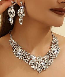 levne -elegantní sada šperků se zeleným křišťálem – výrazný dámský náhrdelník a náušnice, luxusní svatební a párty doplňky