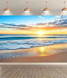 billige -Landskap Strand Solnedgang Hengevev Veggkunst Stor Vevevegg Dekor Fotograf Bakgrunnsdekke Teppe Gardin Hjem Soverom Stue Dekorasjon