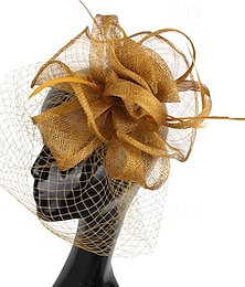 abordables -accessoire Sinamay Mariage Soirée Élégant Mariage Avec Couleur unie Casque Couvre-chef