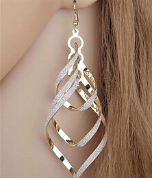 abordables -Femmes Boucles d'oreilles pendantes Classique Béni Des boucles d'oreilles Bijoux Dorée Pour Mariage Travail Cadeau Quotidien Festival