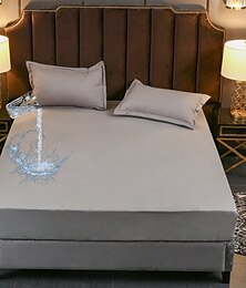 preiswerte -Queen Voll König Schutzbettbezug Wasserdichter Matratzenschoner Fitted Wasserdichtes Blatt Bettprotektor Matratzenbezug Weiches Bett Gepolstertes Blatt Urin-dichtes Spannbettlaken für Zuhause Hotel