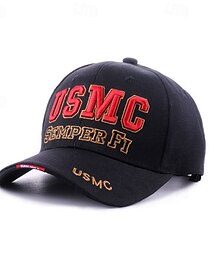 economico -Per uomo Cappellino da Baseball Cappello da Sole Cappello da Camionista Nero Rosso Misto cotone Ricamato Moda Casual Quotidiano Scuola di usura Lettera Regolabile Protezione solare Traspirante