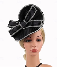 economico -Acconciatura Tessuto Cappello Fedora Matrimonio Festa serale Tè Corsa di Cavalli Cocktail Vintage Carino Con Fiocco Copricapo Copricapo