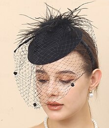 abordables -accessoire Plumes Mariage Soirée Élégant Mariage Avec Plume Casque Couvre-chef