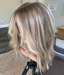 abordables -Perruque courte 100 % cheveux humains vierges Remy, fermeture 5x5, 13x4, coupe en couches, cheveux brésiliens ondulés, perruque blonde, cheveux colorés méchés, ligne de cheveux naturelle, sans colle,