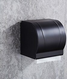 billiga -svart toalettpappershållare med multifunktionell badrumshylla 3 stilar aluminium väggmonterad - 1 st