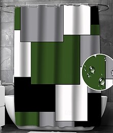 levne -Záclona do sprchy s háčky 180cm*180cm (70"*70") polyester praní v pračce voděodolná geometrický moderní jednoduchý vzor