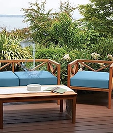 economico -2 pezzi copricuscini da patio, copridivano da esterno in vimini 100% impermeabile, copridivano impermeabile, coprisedia in vimini oxford, protezione per mobili