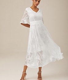 preiswerte -Damen Maxikleid Cocktailkleid Kleid für Hochzeitsgäste Halbformelles Kleid A Linie Kleid Elegant Arbeit Geburtstag Flattrige Ärmel Hochzeitsgast Cocktailparty Formeller Abend Normale Passform