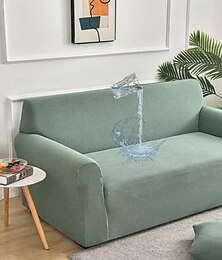 abordables -Funda de sofá elástica 100 % impermeable de terciopelo de maíz, fundas elásticas ajustables para sofá de esquina, fundas para sofá de 1, 2, 3 o 4 plazas en forma de L