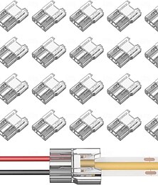 economico -Connettori per strisce LED COB 10 pezzi 20 pezzi 5 mm 8 mm 10 mm Connettori per strisce LED a 2 pin Connettori per nastri LED trasparenti senza saldatura senza zone scure Adatto per connettori per