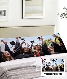 billiga -Examen Anpassad Kroppskuddöverdrag Bästa examensgåvan Lägg till din bild Personlig gåva Foton Design Bild Kudde Säng Kuddöverdrag Kuddöverdrag 1 st Anpassad