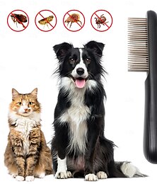 abordables -Peigne anti-puces électrostatique, brosse multifonctionnelle pour animaux de compagnie, peigne électrique anti-poux pour chat, chien, nettoyeur de poils, accessoire pour chiot