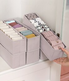 זול -ארגונית מגירות תחתוני גרביים 1 יחידה, קופסת אחסון מתקפלת מכותנה ענן רכה, ארגונית תחתונים וגרביים לבית, קופסת אחסון בגדים מתקפלת