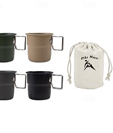 economico -tazza da campeggio 4 pezzi, tazza da campeggio, tazze da campeggio &tazze, tazza da caffè da campeggio, tazza da caffè da viaggio in metallo, tazza da caffè resistente all'usura, tazze da bere
