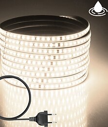 economico -3M 5m 10m Strisce luminose LED flessibili 1200 LED 2835 SMD 8mm 1Impostare la staffa di montaggio 1 set Luce fredda Rosso Blu Strisce LED Al Coperto Feste All'aperto 220-240 V
