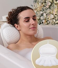 abordables -Coussin de bain coussin de baignoire de luxe coussins de bain pour baignoire support pour le cou et le dos coussin ergonomique pour bain avec maille aérée 4D + 6 ventouses puissantes excellents