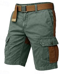 olcso -Férfi Rövidnadrágok Outdoor Shorts Alkalmi rövidnadrág Planinarske kratke hlače Kollázs Többzsebes Egyenes lábbal Színes Nedvességelvezető Viselhető Térdhossz Szabadtéri Hétköznapi Napi Divat