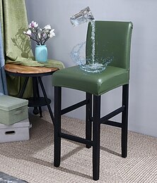 voordelige -waterdichte club stoelhoes draaibare stoelhoes stretchstof kleine maat korte rugleuning stoelhoes barkruk woondecoratie