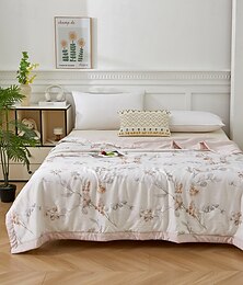 abordables -Couette rafraîchissante en fibre Tencel Lyocell respirante couverture rafraîchissante Queen pour dormeurs chauds duvet léger de motif floral pour l'été