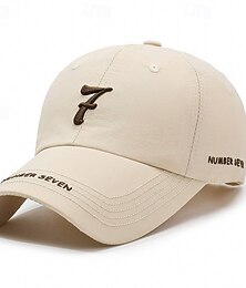 billiga -Herr Basebollkeps Solhatt Trucker Hat Khaki grön Grå Polyester Broderad Mode Ledigt Dagligen Festival Bokstav & Nummer Justerbara Solskyddskräm Andningsfunktion