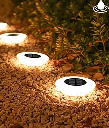 economico -4 luci solari da terra, luci solari da prato, impermeabili, lampade da giardino per esterni, luci da pavimento a LED per giardino, cortile, vialetto, patio, prato, decorazione