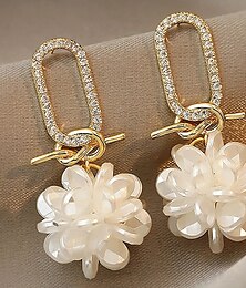 preiswerte -Damen Tropfen-Ohrringe Klassisch Freude S925 Sterling Silber Ohrringe Schmuck Gold Für Hochzeit Valentinstag Abschlussball Festival
