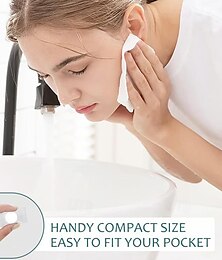 economico -50 pezzi di asciugamani compressi mini compresse monouso asciugamano portatile per il viso in cotone con monete asciugamani portatili per viaggi campeggio escursionismo sport all'aria aperta salone di