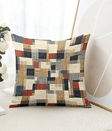 economico -Copertura per cuscini decorativi geometrici 1PC soffice custodia quadrata per cuscino per camera da letto soggiorno divano sedia