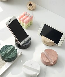 abordables -Support de téléphone portable en pierre naturelle étanche élégant support de bureau en marbre pour smartphones décoration de bureau et de maison