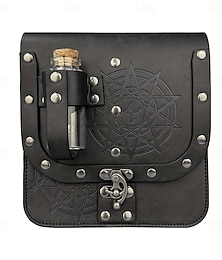 abordables -Retro Antiguo Punk y gótico Medieval Traje de cosplay Bolsa de cinturón Bolsa de dados Feria del Renacimiento Vikingo Ranger Hombre Mujer Celta Vikingo Víspera de Todos los Santos Mascarada