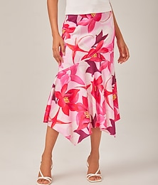 voordelige -maxi-rok met hoge taille en bloemenprint
